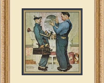 Norman Rockwell Hydraulicy – wydruk w ramie na zamówienie