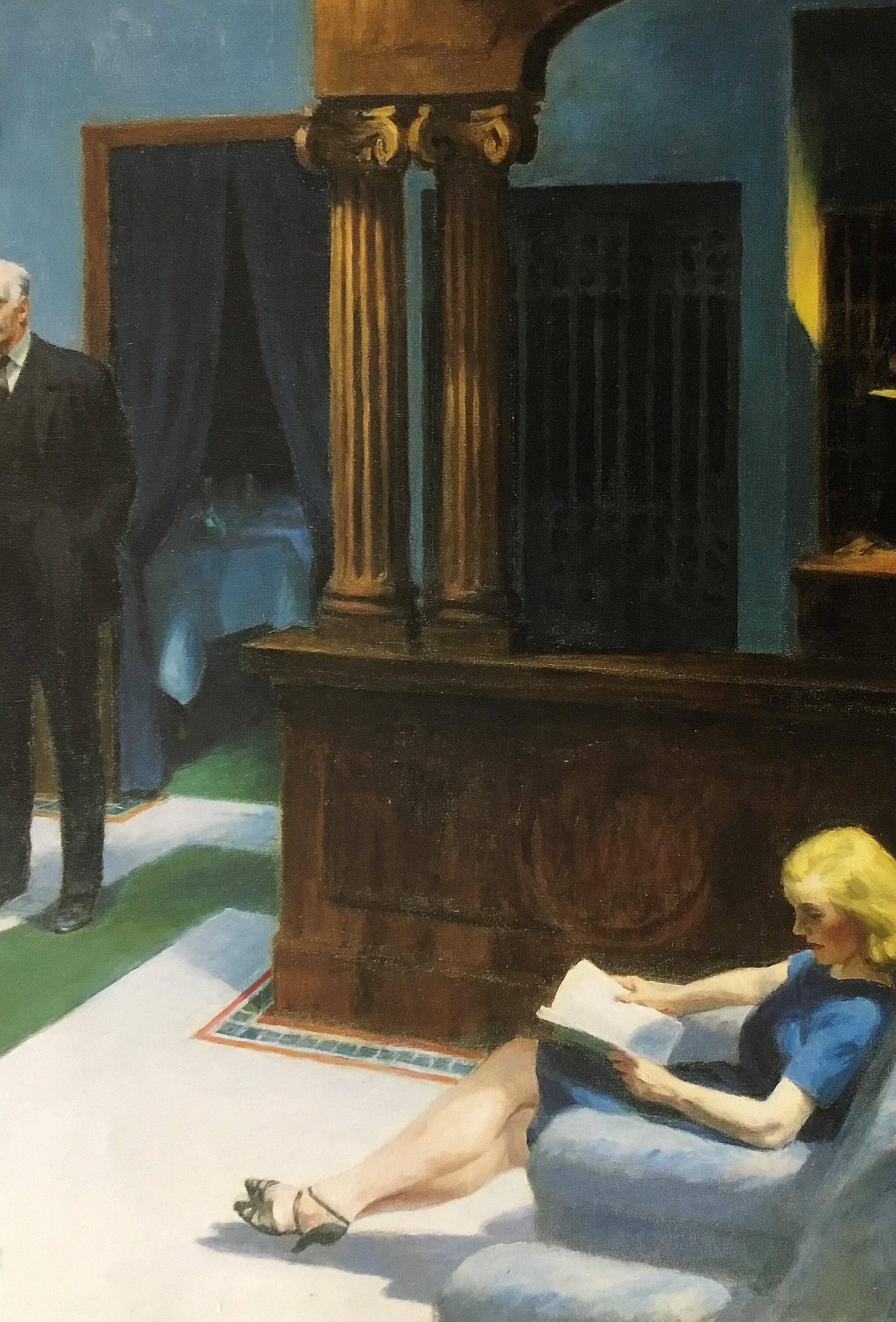 Edward Hopper Hotel Lobby Custom Framed Mini Print Etsy