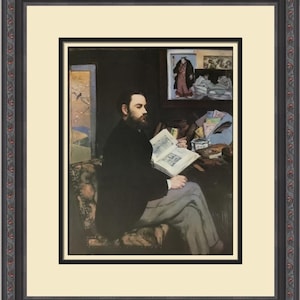 Edouard Manet Portrait of Emile Zola Custom Framed Print
