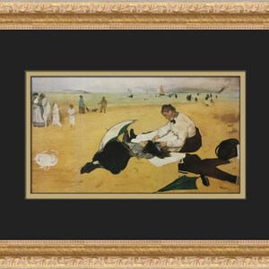 Impresión enmarcada personalizada de Edgar Degas en la playa