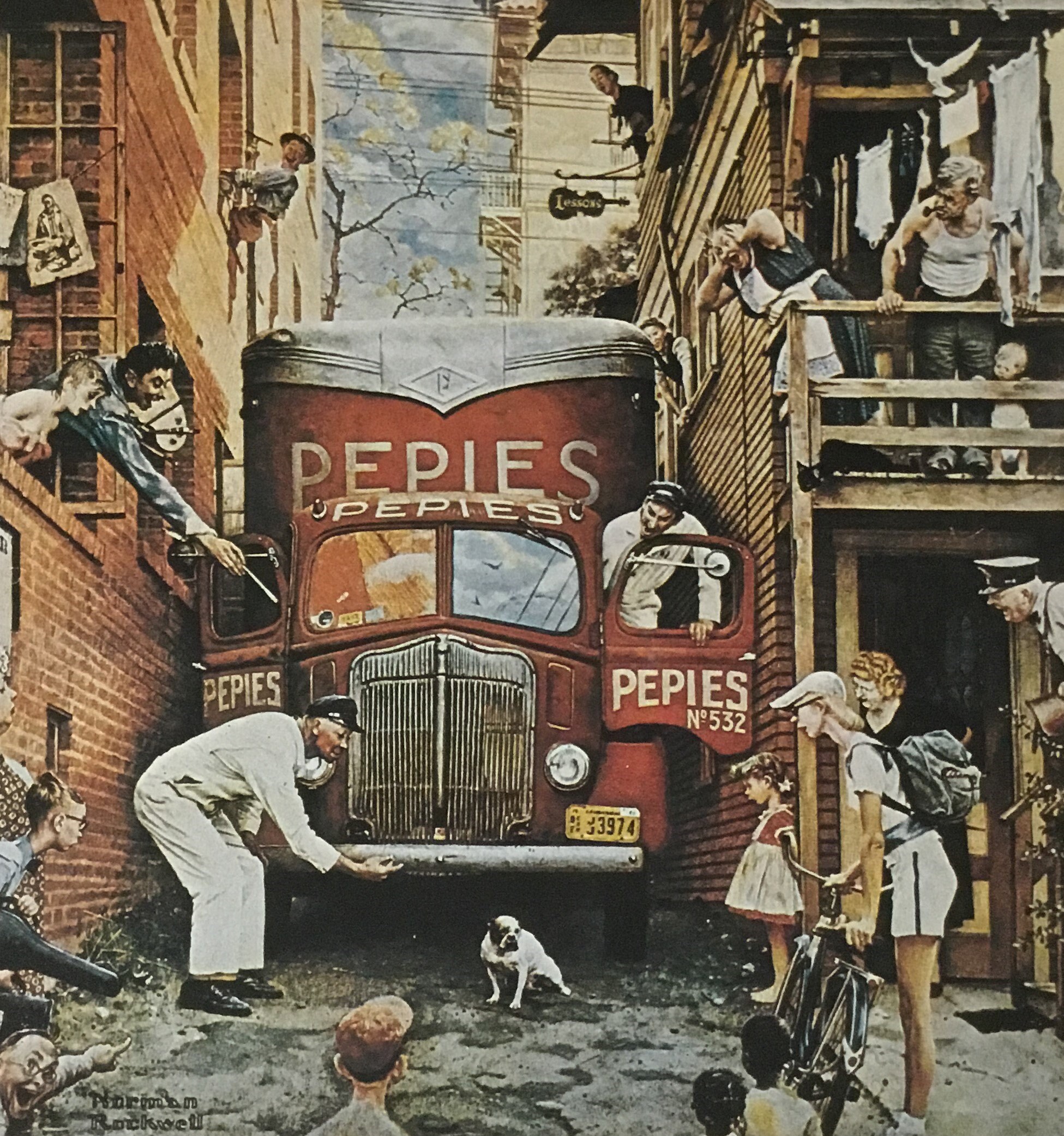 Norman Rockwell Traffic Conditions Custom Framed Print - Etsy