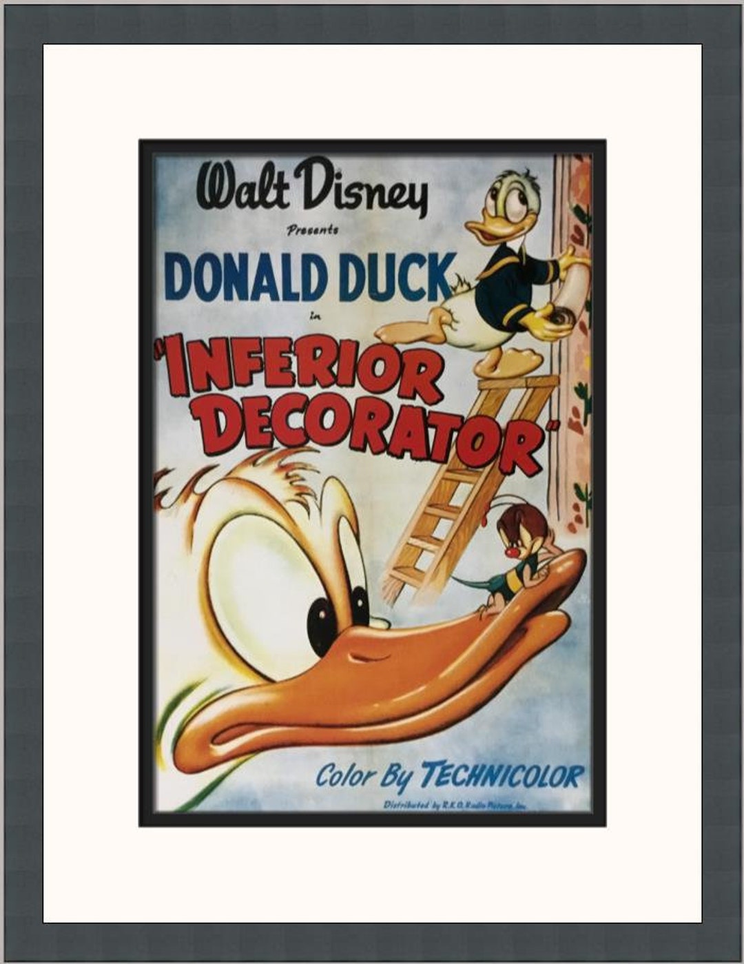 Walt Disney Inferior Decorator Custom Framed Poster Print - Etsy