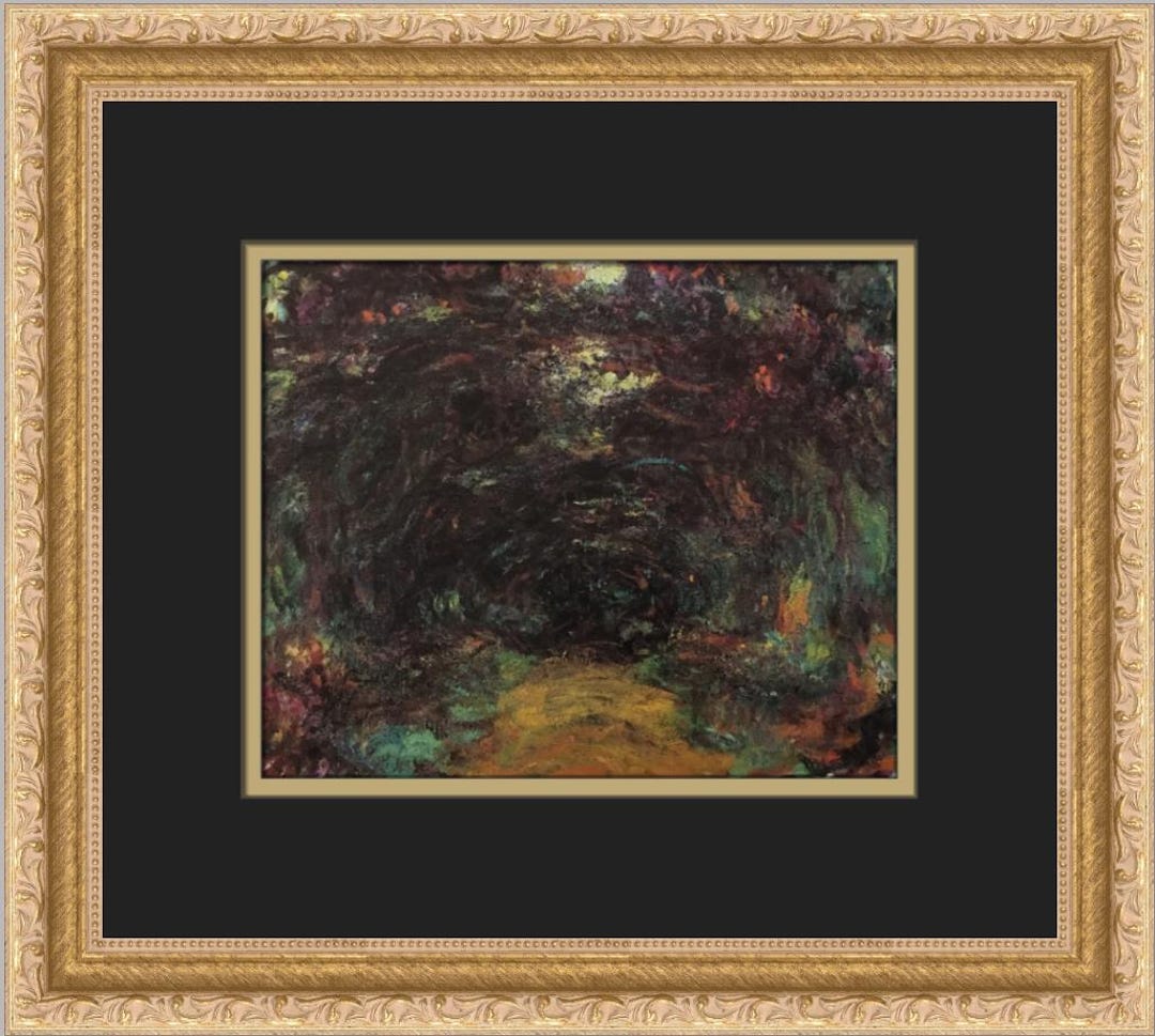 Claude Monet the Path With Rose Trellises in Giverny Custom Framed ...