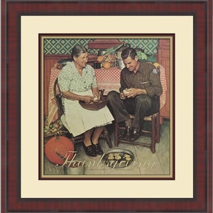 Norman Rockwell Thanksgiving Cover Custom Framed Print