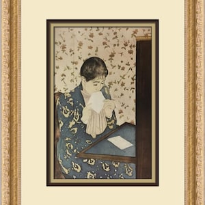 Mary Cassatt The Letter Custom Framed Print