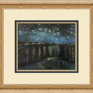 Vincent Van Gogh Starry Night Over the Rhône Custom Framed Print