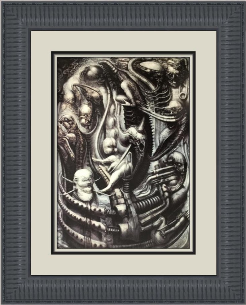 HR Giger H. R. Giger National Parc I Custom Framed Print image 1