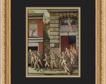 Norman Rockwell Scouting is Outing Custom Framed Print