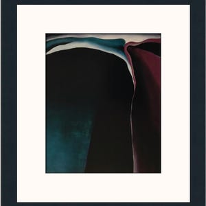 Georgia O&#39;Keeffe Dark Abstraction Custom Framed Print