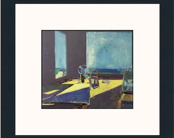 Richard Diebenkorn Interior with View of the Ocean Custom Framed Print