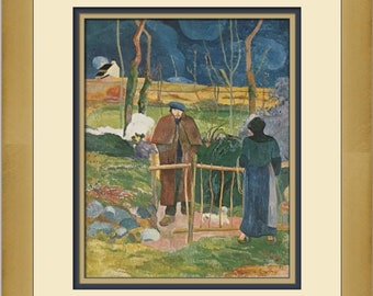 Paul Gauguin Bonjour Monsieur Gauguin Custom Framed Print