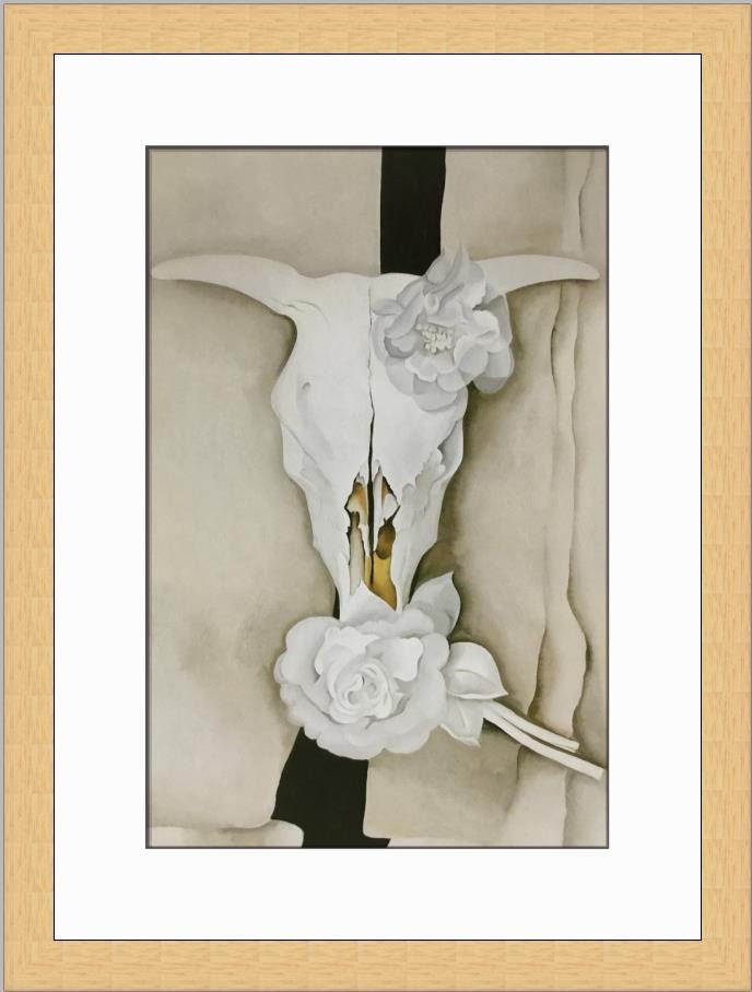 Cow's skull on sale with calico roses