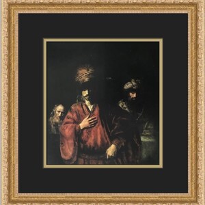 Rembrandt van Rijn Portrait of David and Uriab Custom Framed Print