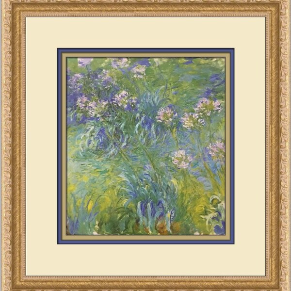 Claude Monet Agapanthus Custom Framed Print