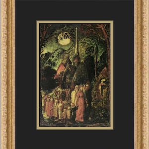 Samuel Palmer Coming from Evening Church Custom Framed Print