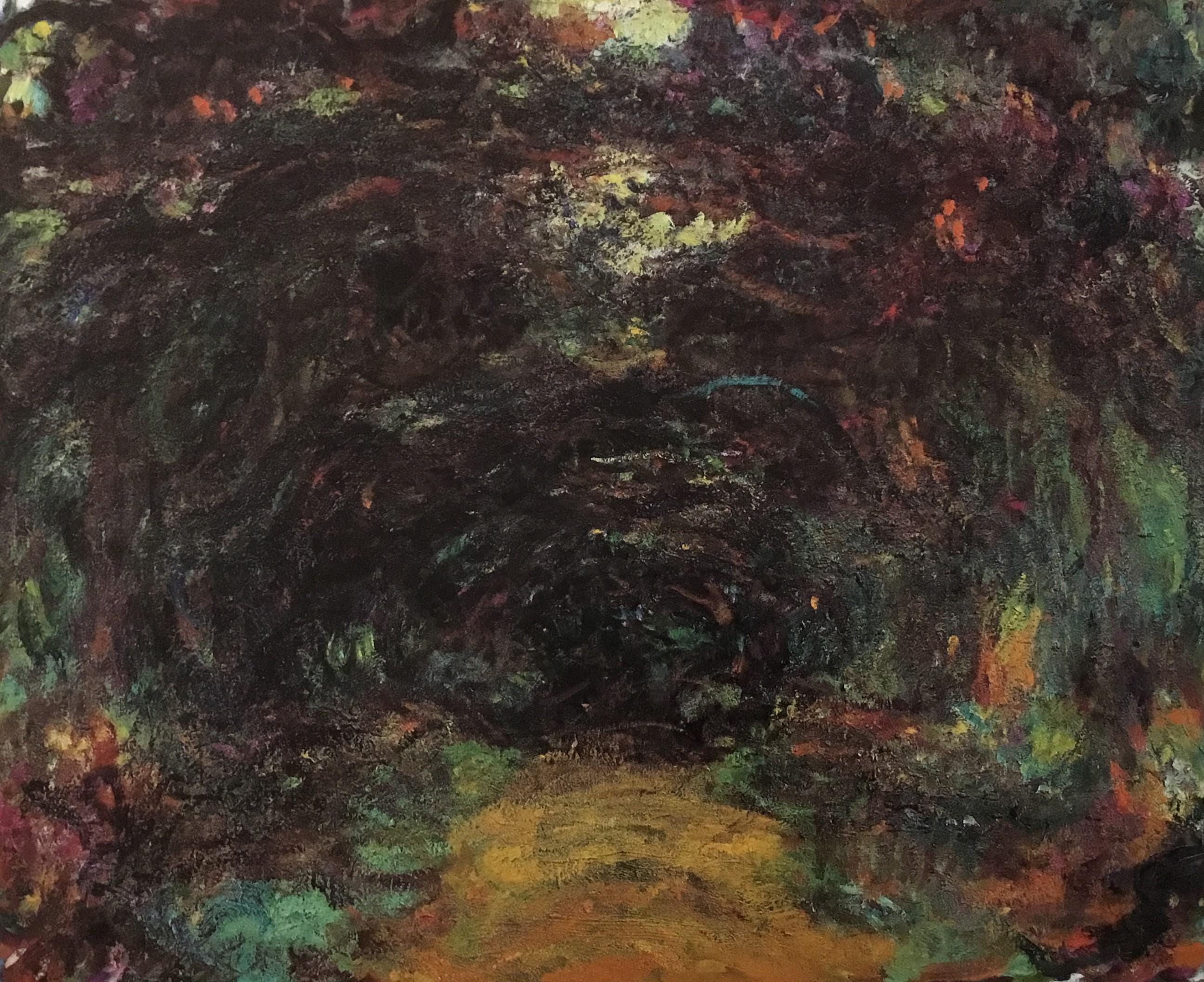 Claude Monet the Path With Rose Trellises in Giverny Custom Framed ...