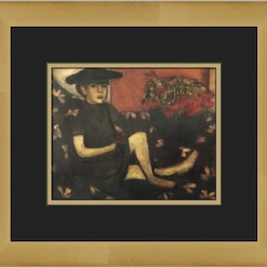 Marc Chagall Young Girl on a Sofa Custom Framed Print