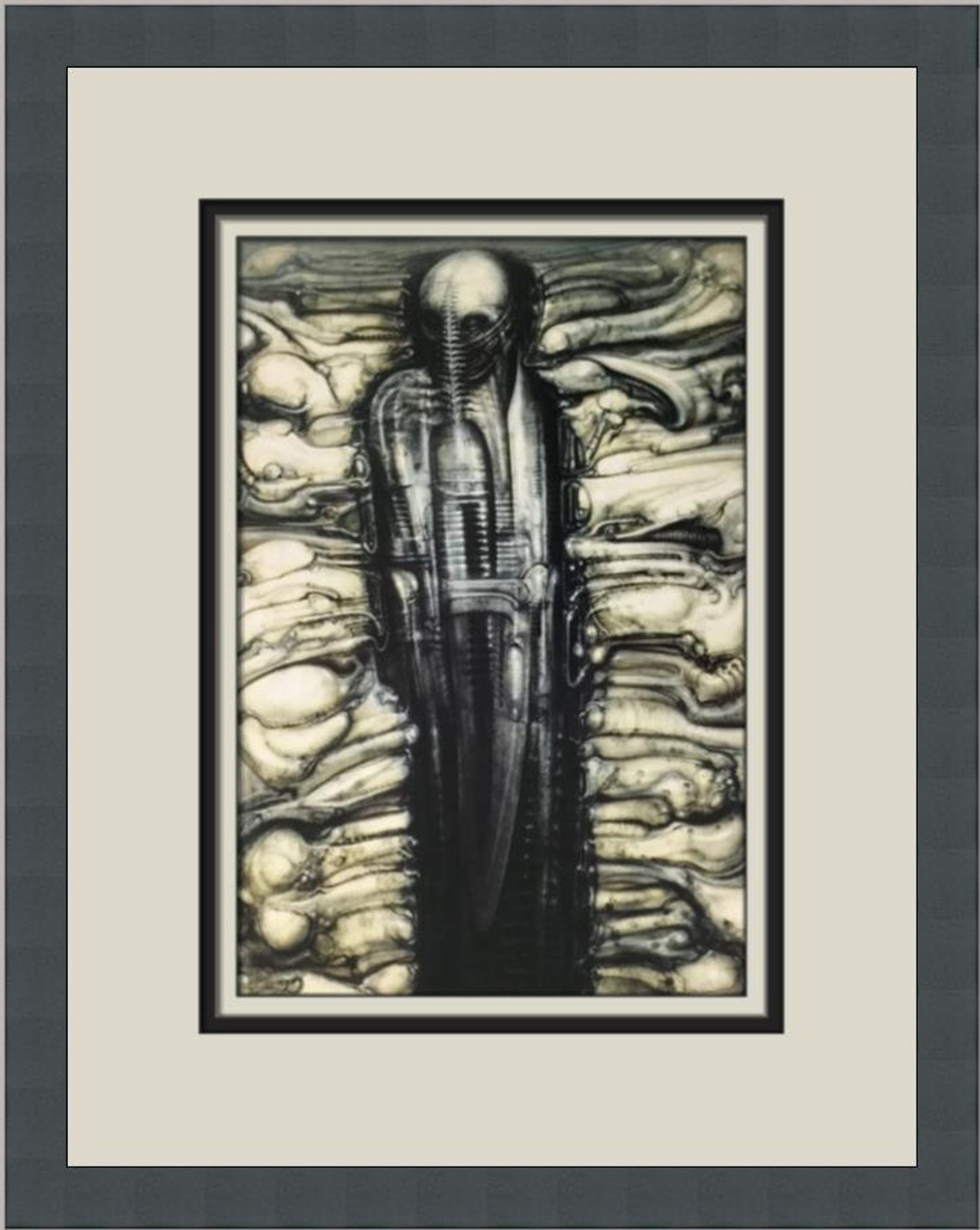 HR Giger H. R. Giger Samurai Custom Framed Print Etsy