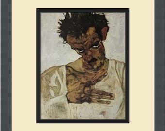 エゴン・シーレ 限定版リトグラフ | 自画像 1911 | サイン | 額