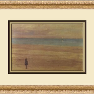 James Whistler Harmony in  Blue & Silver Trouville Custom Framed Print