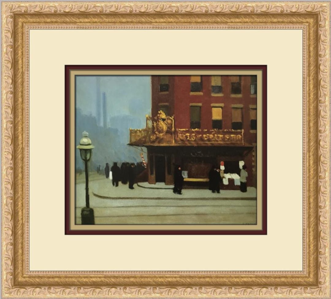 Edward Hopper New York Corner Saloon Custom Framed Print Etsy