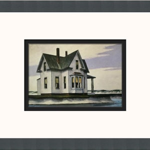 Edward Hopper House by an Inlet Custom Framed Print