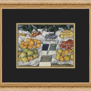 Gustave Caillebotte Fruit Displayed on a Stand Custom Framed Print