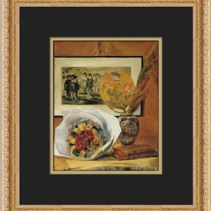 Pierre-Auguste Renoir Still Life with Bouquet Custom Framed Print