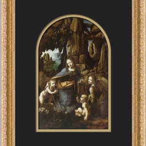 Leonardo da Vinci Virgin of the Rocks Custom Framed Print