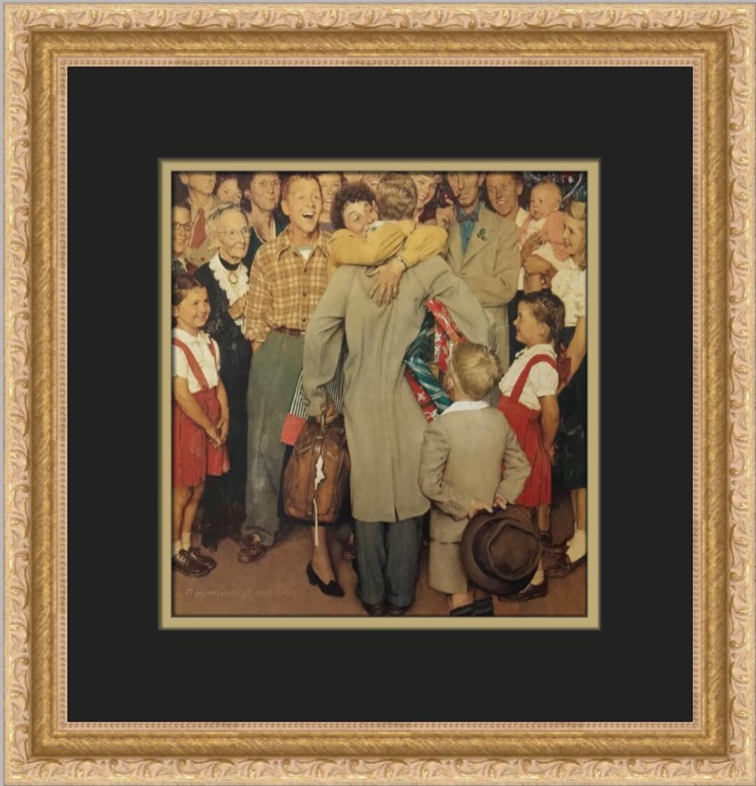 ノーマン ロックウェル クリスマス ホームカミング カスタム フレーム