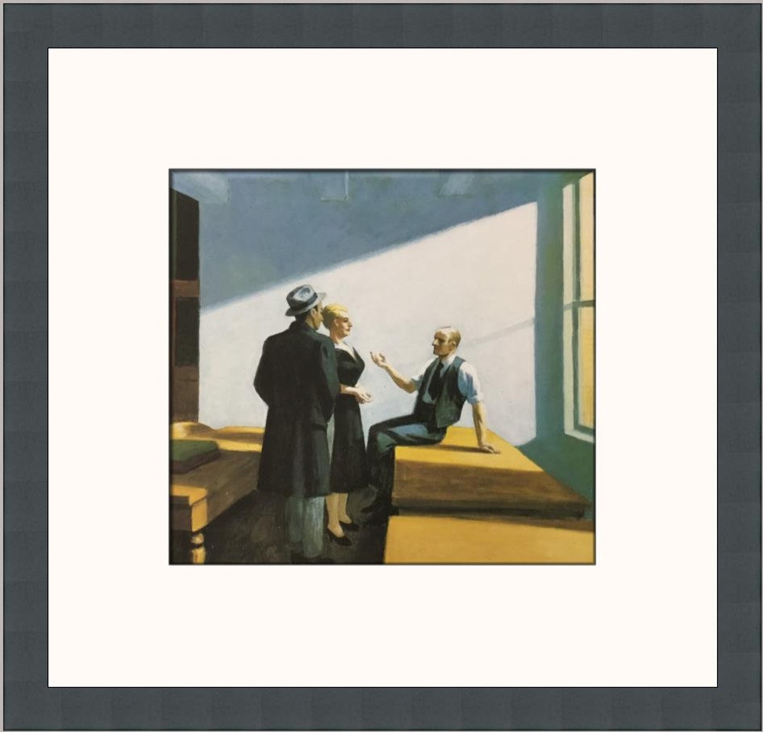 Edward Hopper Conference at Night Custom Framed Mini Print Etsy