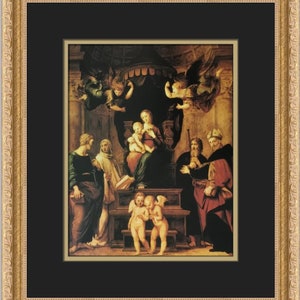 Raphael Madonna of the Baldacchino Custom Framed Print