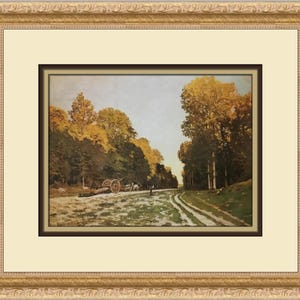 Claude Monet The Road from Chailly to Fontainebleau Custom Framed Print