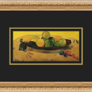 Impresión enmarcada personalizada Naturaleza muerta de Paul Gauguin con naranjas de Tahití
