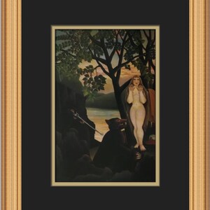 Henri Rousseau Unpleasant Surprise Custom Framed Print