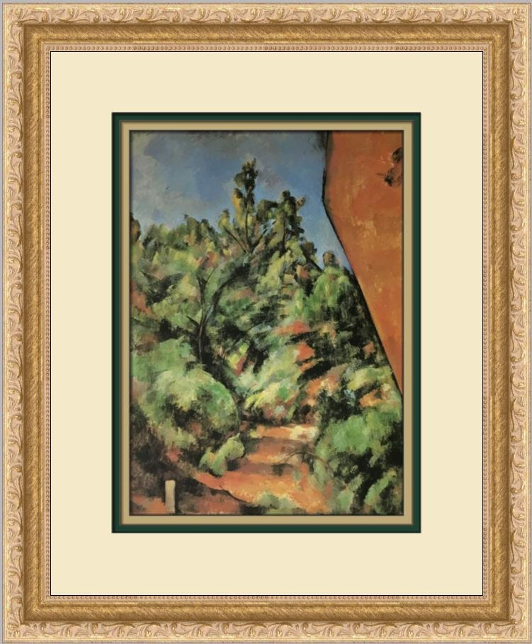 Paul Cezanne the Red Rock Custom Framed Print - Etsy