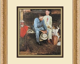 Norman Rockwell Zrywając więzi rodzinne – wydruk w ramie na zamówienie