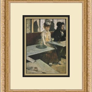 Impresión enmarcada personalizada de Absenta de Edgar Degas