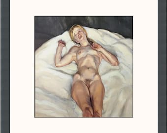 Lucian Freud Naked Lady Custom Framed Print