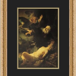 Rembrandt Van Rijn Abraham and Isaac Custom Framed Print