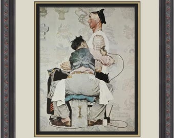 Norman Rockwell Tatuażysta wydruk w ramie na zamówienie