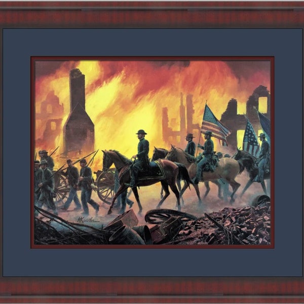 Mort Kunstler Civil War War is Hell Custom Framed Print