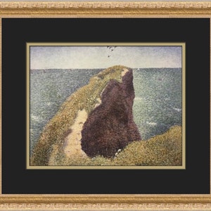 Georges Seurat Le Bec Du Hoc GrandcampCustom Framed Print