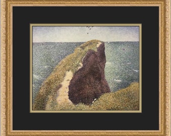 Georges Seurat Le Bec Du Hoc GrandcampCustom Framed Print