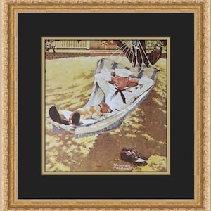 Norman Rockwell Home at Last Custom Framed Print