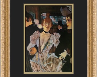 Henri de Toulouse-Lautrec La Goulue Entering the Moulin Rouge Custom Framed Print