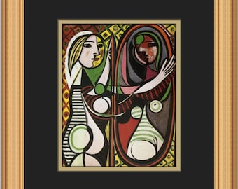 パブロ・ピカソ【鏡の前の少女】 ニューヨークMOMA公式ポスター 09年US