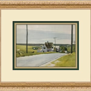 Edward Hopper High Road Custom Framed Print