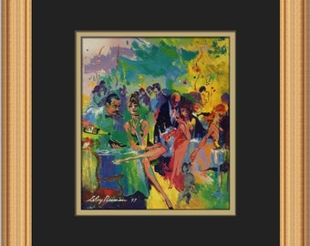 Impressão emoldurada personalizada de véspera de ano novo de Leroy Neiman