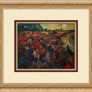 Vincent Van Gogh The Red Vineyard Custom Framed Print